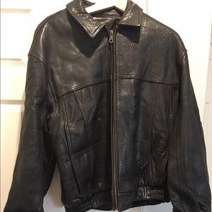 Vintage 90’s Robert Comstock Leather Jacket aviator Ralph Lauren Kanye west